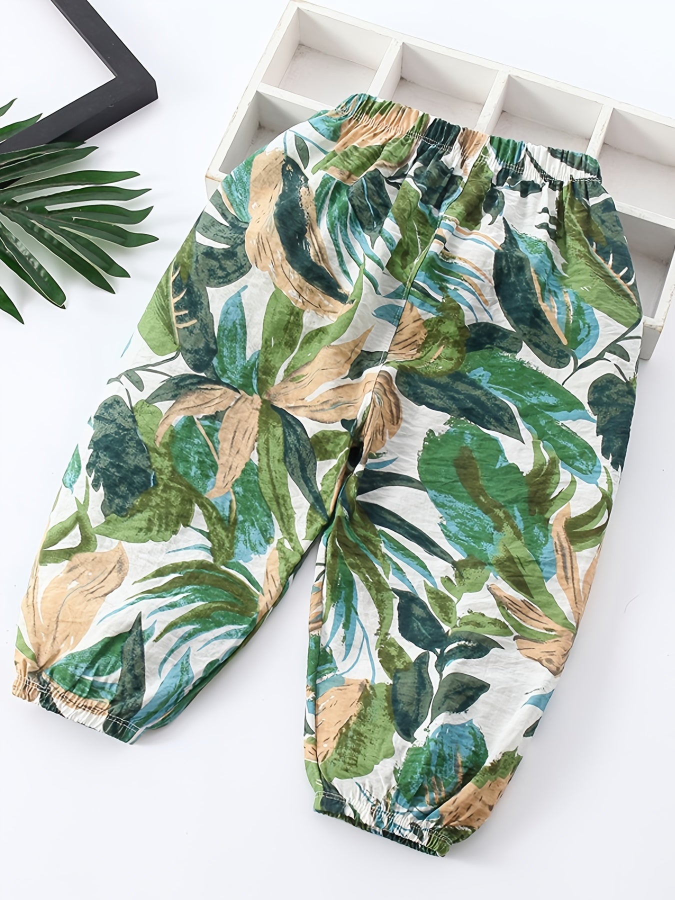 Boys Leaf Pants Anti-Mosquito Casual Kids Clothes