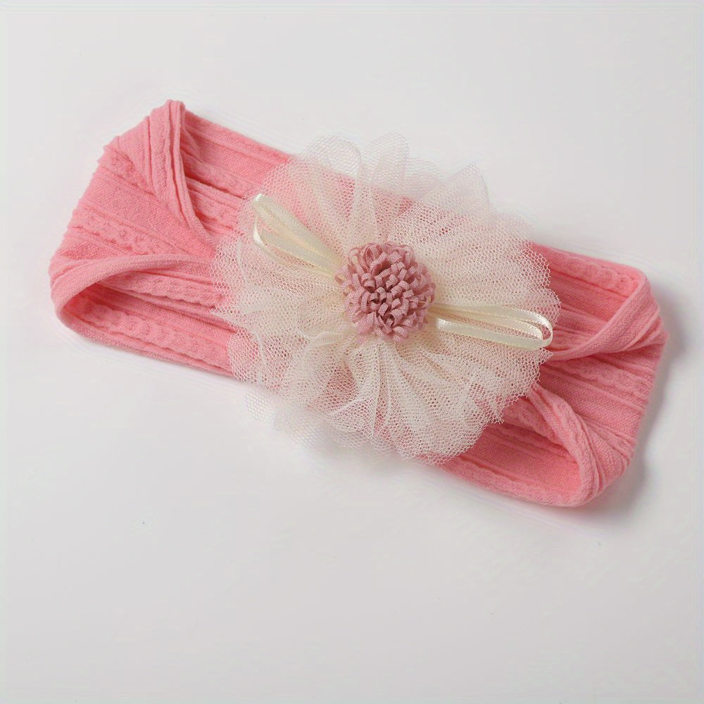 Baby Girls Mesh Flowers Headband Hair Accessories
