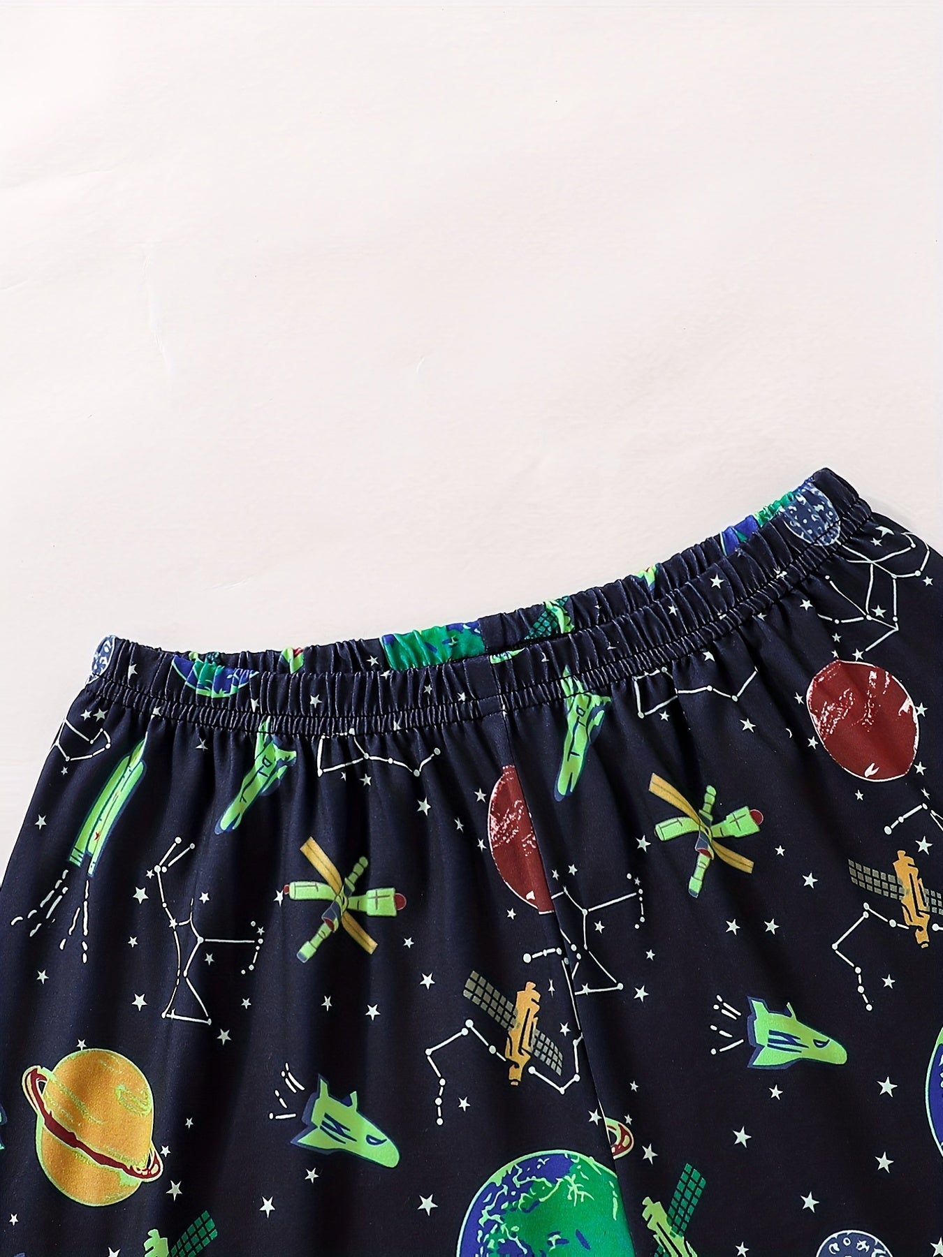 Space Planets Pajama Set for Kids Long Sleeve Top & Pants