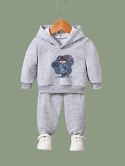 Sorrowful Cat Print 2pcs Girls Outfits For Sports Spring Fall Outdoor Gift