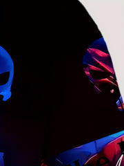Y2K Skull 3D Print Hoodie for Men, Graphic Hoodie with Kangaroo Pocket