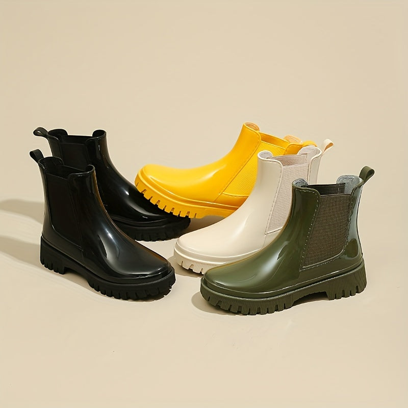 Women's Thick Bottom Waterproof Rain Boots, Slip-resistant