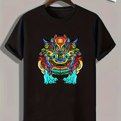 Monster Print Men's Graphic T shirt for Summer