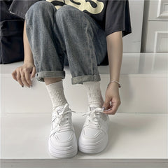 Platform Skate Shoes Lace Up Low Top Sneakers