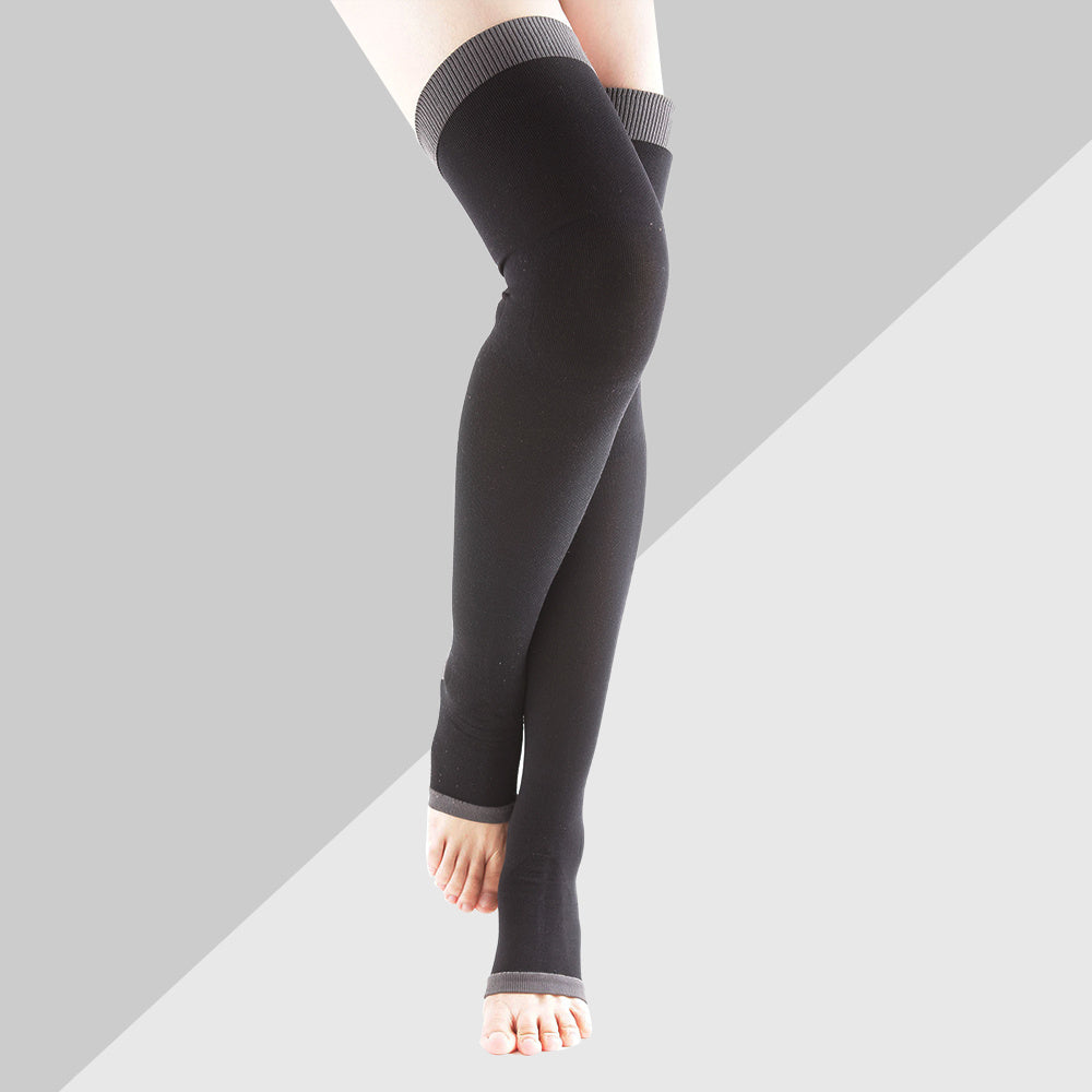 Open Toe Compression Socks Thigh High Toeless Sleep Compression Stockings