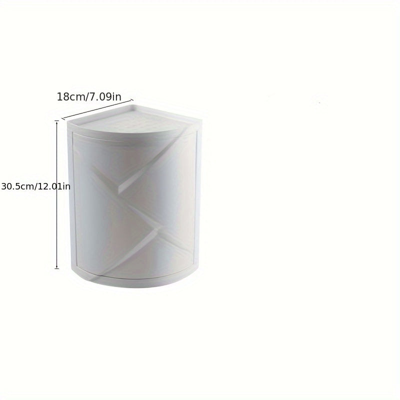 Rotatable Corner Storage Rack with Dust-proof Shelf