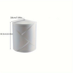 Rotatable Corner Storage Rack with Dust-proof Shelf