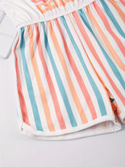 Toddler Girls WILD LIKE MY CURLS Stripe Cami Rompers