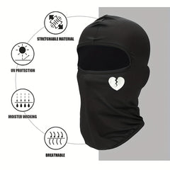 Love Print Outdoor Cycling Hat Sunscreen Windproof Balaclava
