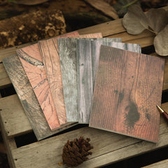 30 Sheets Vintage Scrapbooking Paper Wood Grain Series Retro Deco Paper