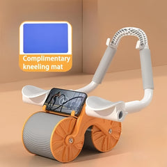 Automatic Rebound Ab Roller with Elbow Support & Phone Rack