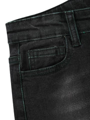 Boys Ripped Jeans Slim Fit Washed Denim Pants