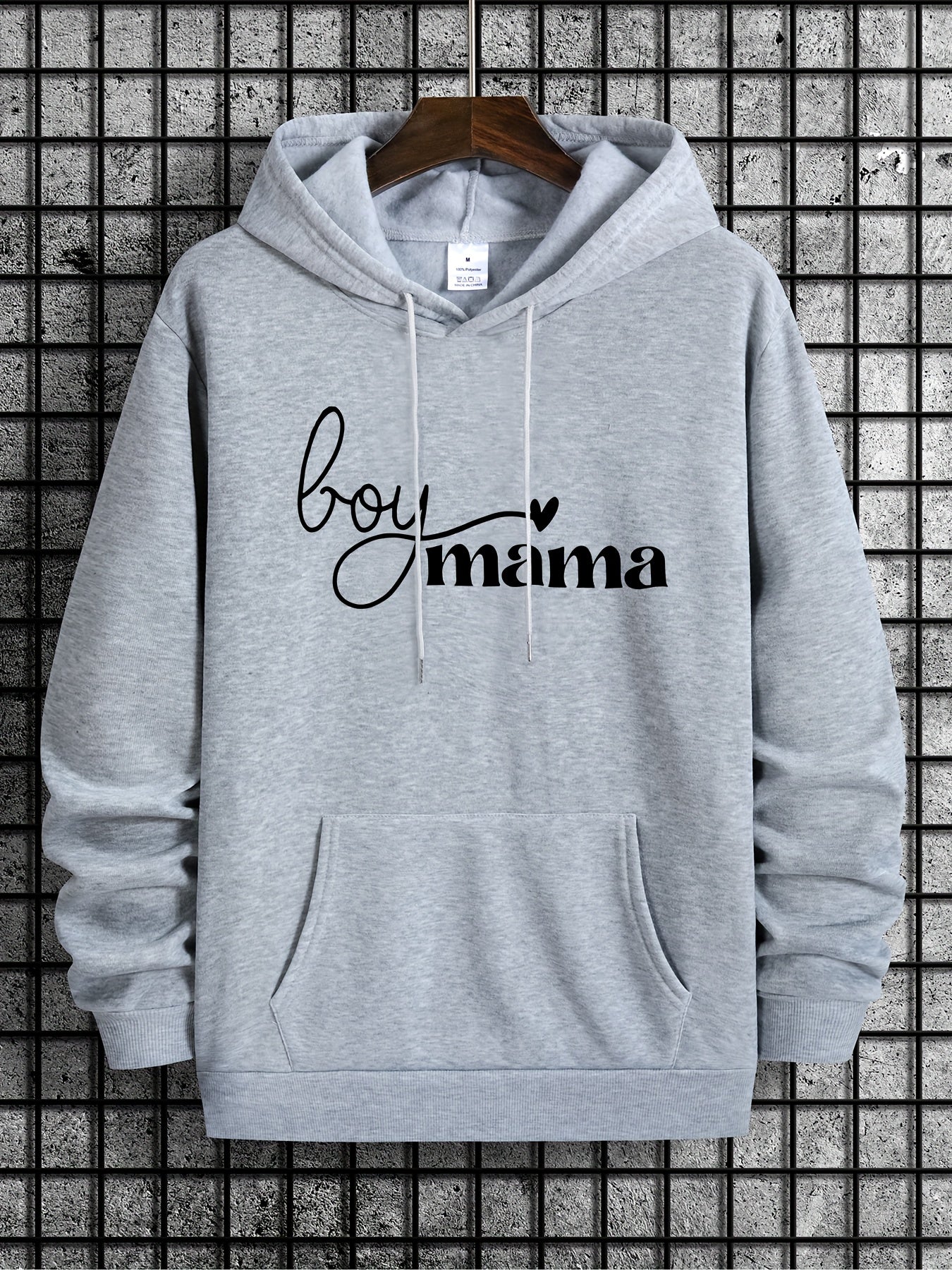 Boy Mama Print Hoodies For Men Graphic Sweatshirt With Kangaroo Pocket