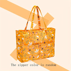 Printed Dustproof Knitted Tote Bag Yarn Storage Wool Organizer