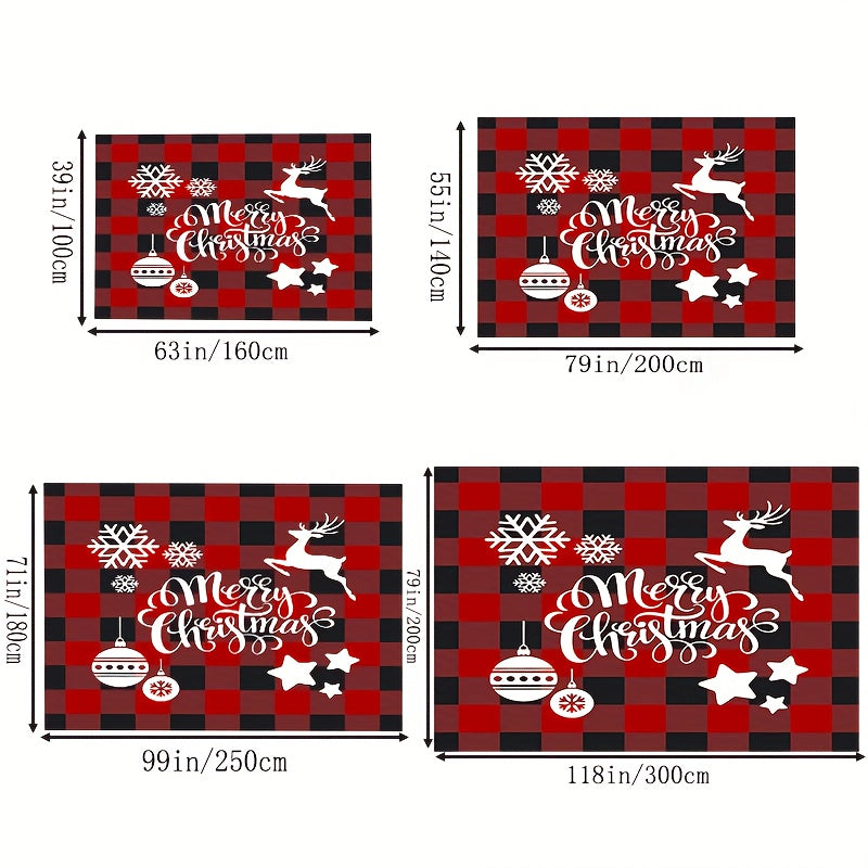Christmas Elk Carpet Floor Mat Soft Non Slip Area Rugs Snowflake