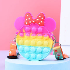 Girls Bow Knot Crossbody Bag Coin Purse Silicone Children's Accessories