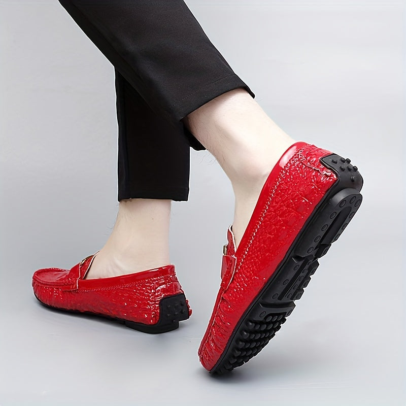 Men's Metallic Loafer Shoes Slip-On Driving Shoes