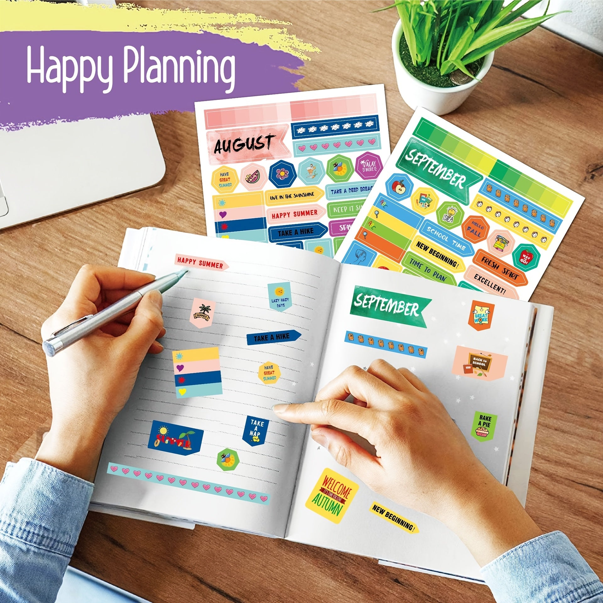 12 Months Planner Stickers 480 Unique Stickers Set