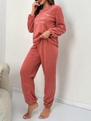 Letter Embroidery Pajama Set Women's Sleepwear