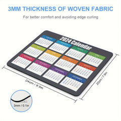 2022 Mouse Pad Calendar Non-Slip Rubber Base Waterproof