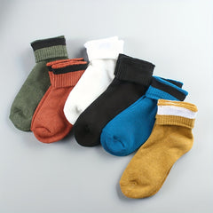 6 Pairs Bear Print Socks Comfy & Mid Tube Women's Stockings