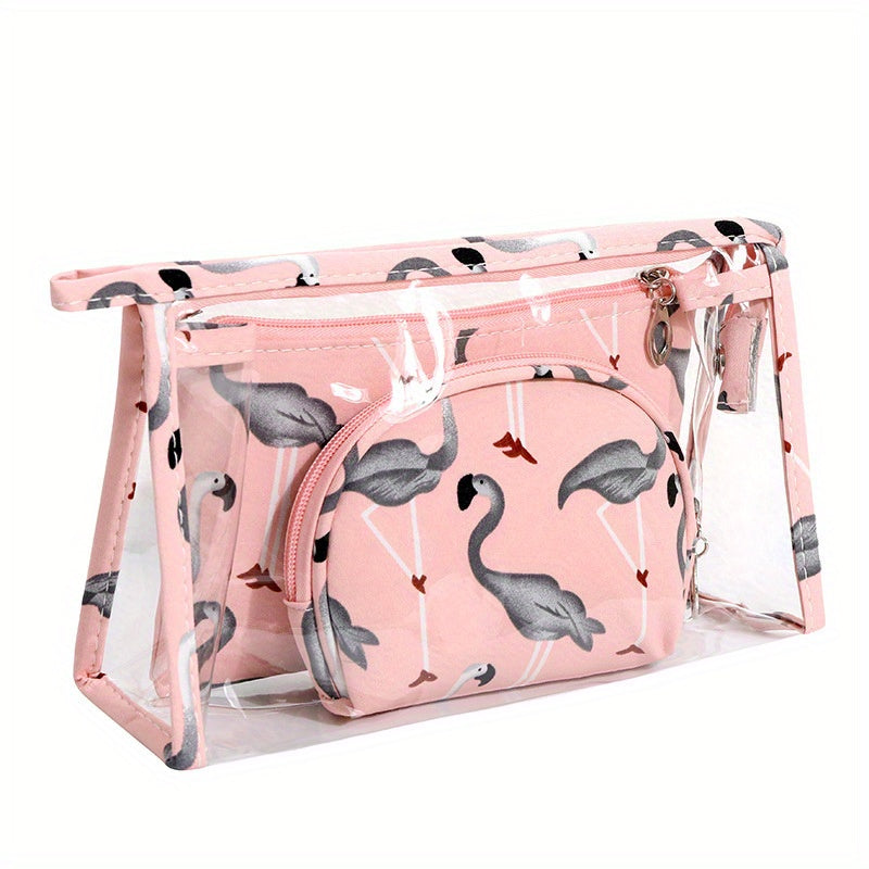3pcs Waterproof Transparent Cosmetic Bag PVC Travel Storage Bag