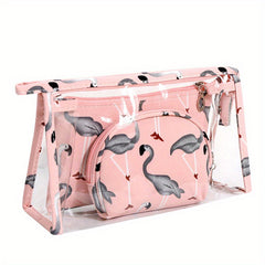 3pcs Waterproof Transparent Cosmetic Bag PVC Travel Storage Bag