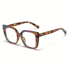 Y2K Clear Lens Glasses Unisex Block Decorative Eyewear