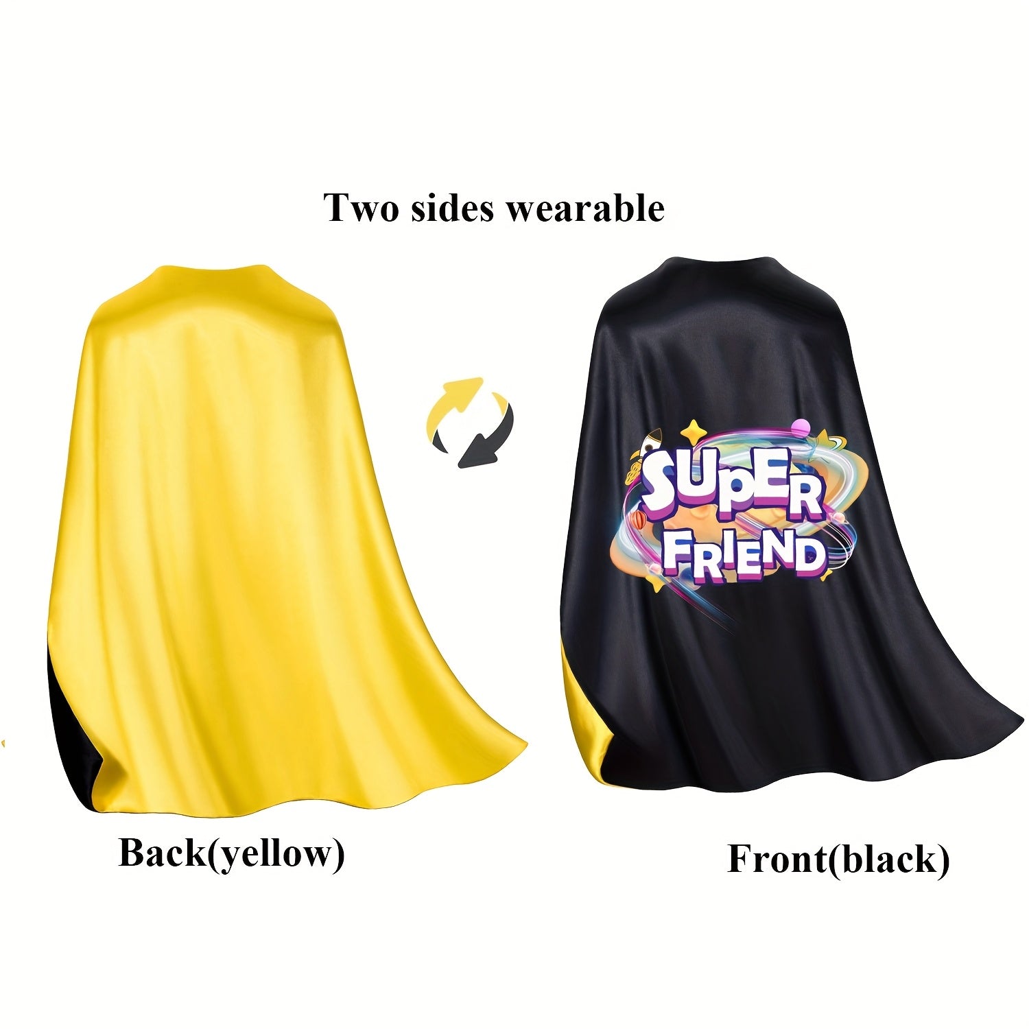 2pcs Set Unisex Cape and Mask for Dress Up hero Toys for Halloween