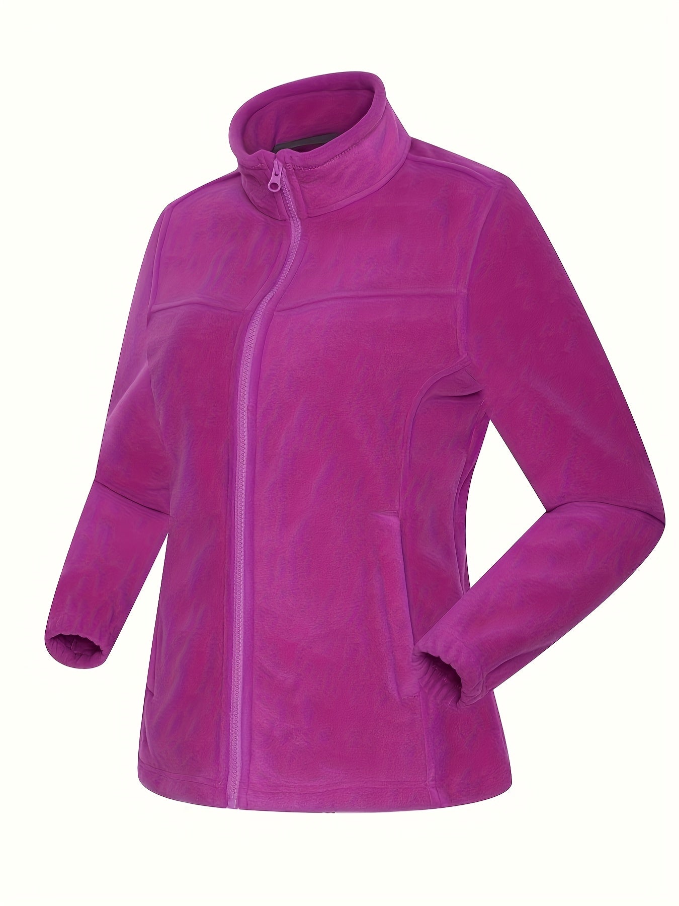 Women's Outdoor Fleece Jacket Zip-front Sports Snow Coat