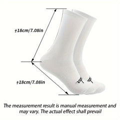 3 Pairs Men's Mid Crew Sport Socks Nylon Blend Breathable Sweat-absorbing Socks