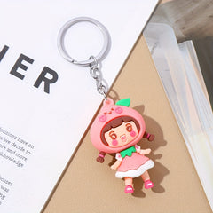 Fruit Doll Key Chain Schoolbag Backpack Pendant Keychain Gift Women Ladies