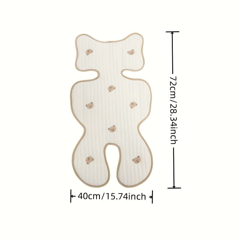 Baby Stroller Cushion Thin Cotton Embroidery Breathable All Seasons