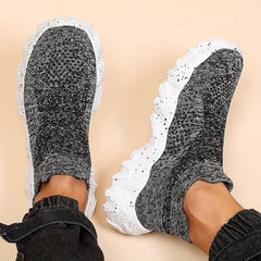 Men's Plus Size Running Sneakers Breathable Slip On Shoes for Outdoor