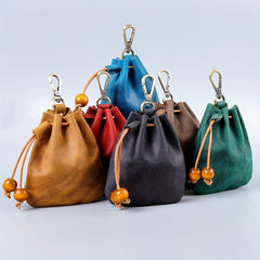 Faux Leather Drawstring Coin Purse Wallet for Home & Travel