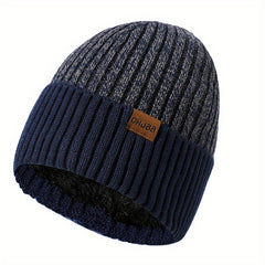 Sport Windproof Knit Beanie Hat Plus Velvet Autumn Winter Warm Ski Cold Hat