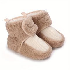 Warm Fleece Baby Boys Boots Soft & Cozy for Indoor Winter Walking