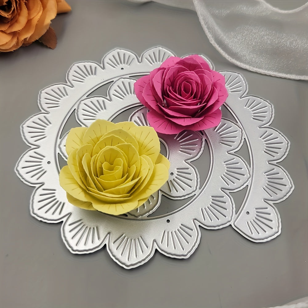 1pc Spiral Flower Metal Cutting Dies for Scrapbooking DIY Cards Craft Decor