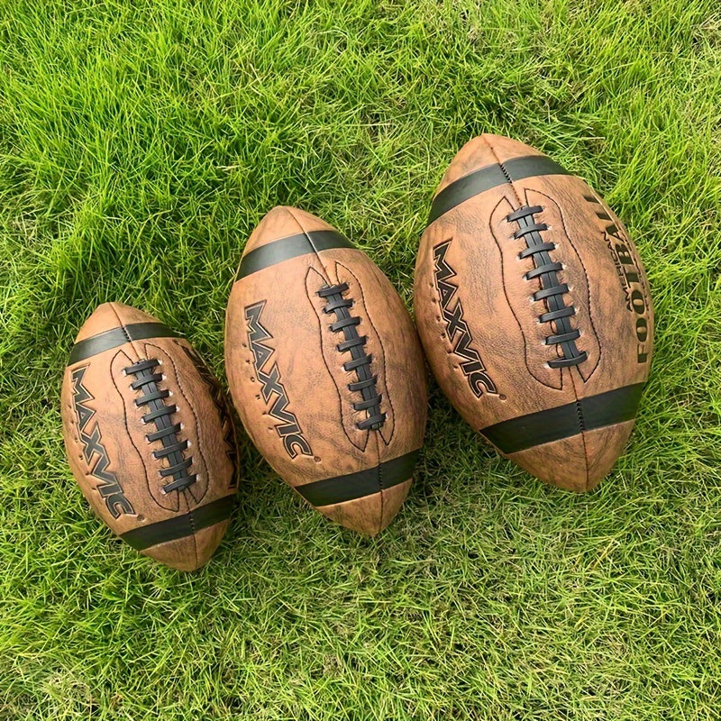 Retro American Football Adult Game Training Rugby Ball Size 3 6 9