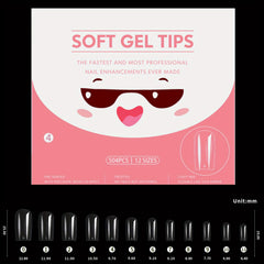 504 pcs Soft Gel Nails Tips for Long Lasting Natural Looking Nails