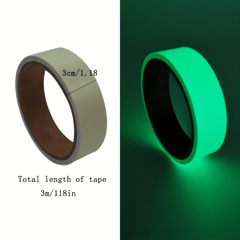3pcs Luminous Tape Self-adhesive With Glow Effect