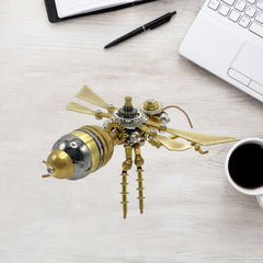 Steam Punk Mechanical Ant 3D Puzzle Golden Metal Insect Model Kit