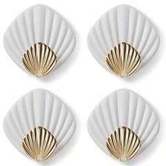4pcs Seashell Wall Hooks Nautical Home Decor