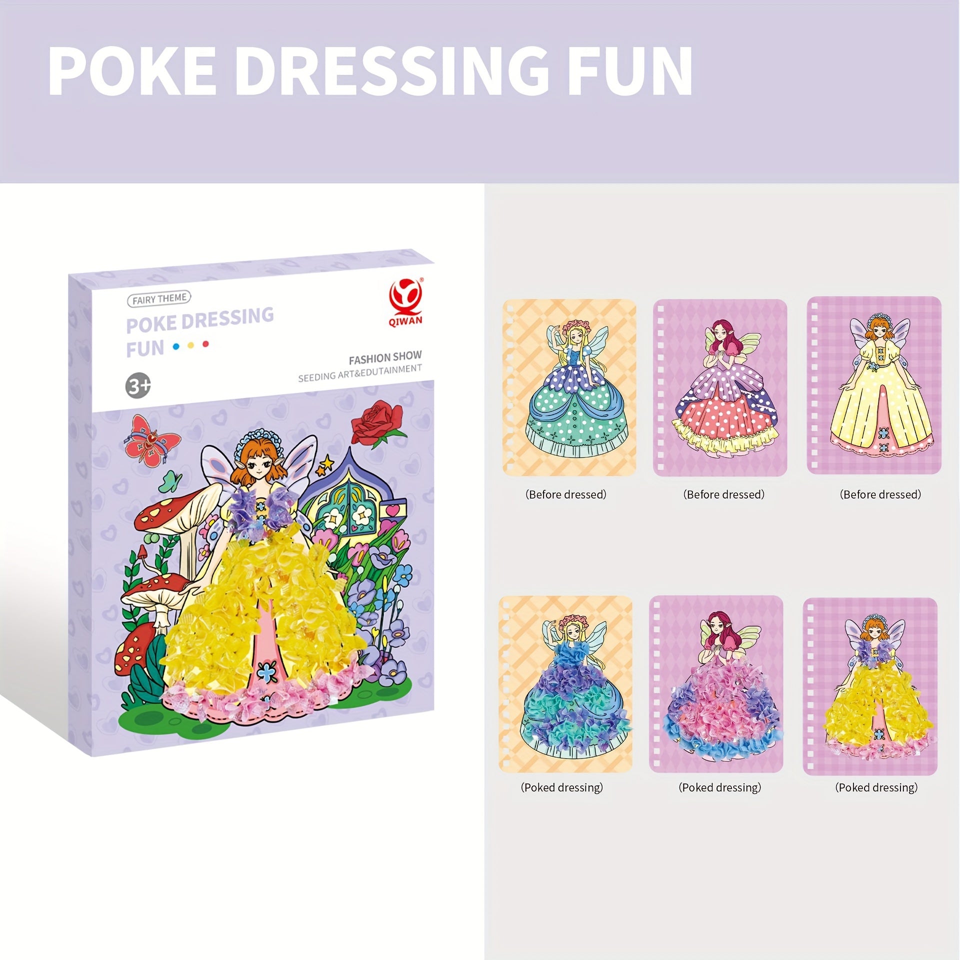 Princess Fairy Poking Painting Kit Dress Up Paintings Activity Book