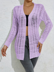 Casual Long Sleeve Open Front Cardigan