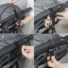 Universal Double Hook for Stroller Storage - Hangout Bags Organizer