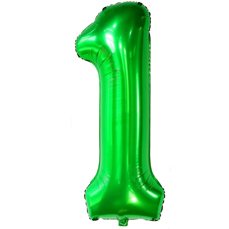 Dark Green Number Balloon 40 Foil Jungle Birthday Party Decor