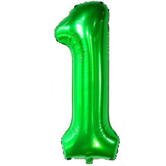 Dark Green Number Balloon 40 Foil Jungle Birthday Party Decor