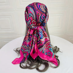 Paisley Print Bandana Classic Print Square Scarf Silk Scarf Head Wrap