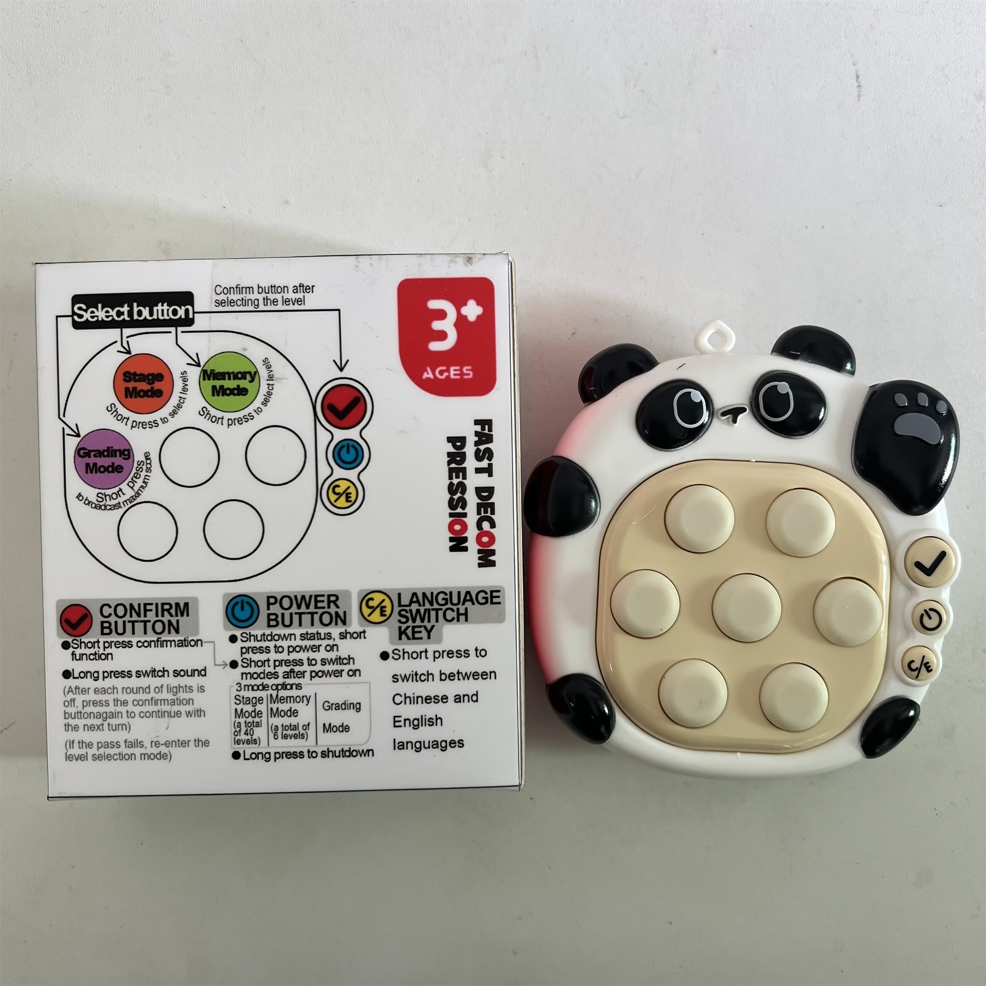 Stress Relief Toy with Multiple Modes for Challenges